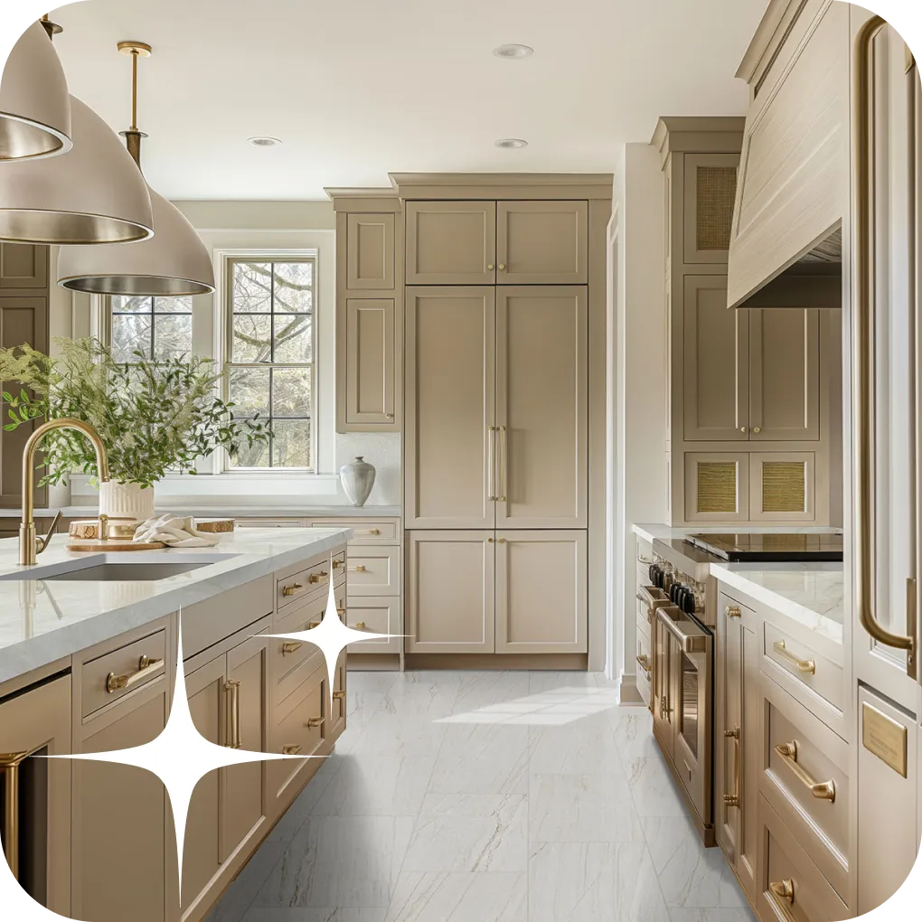 Tile flooring in lightly colored kitchen | Lloyd's Carpets & Draperies