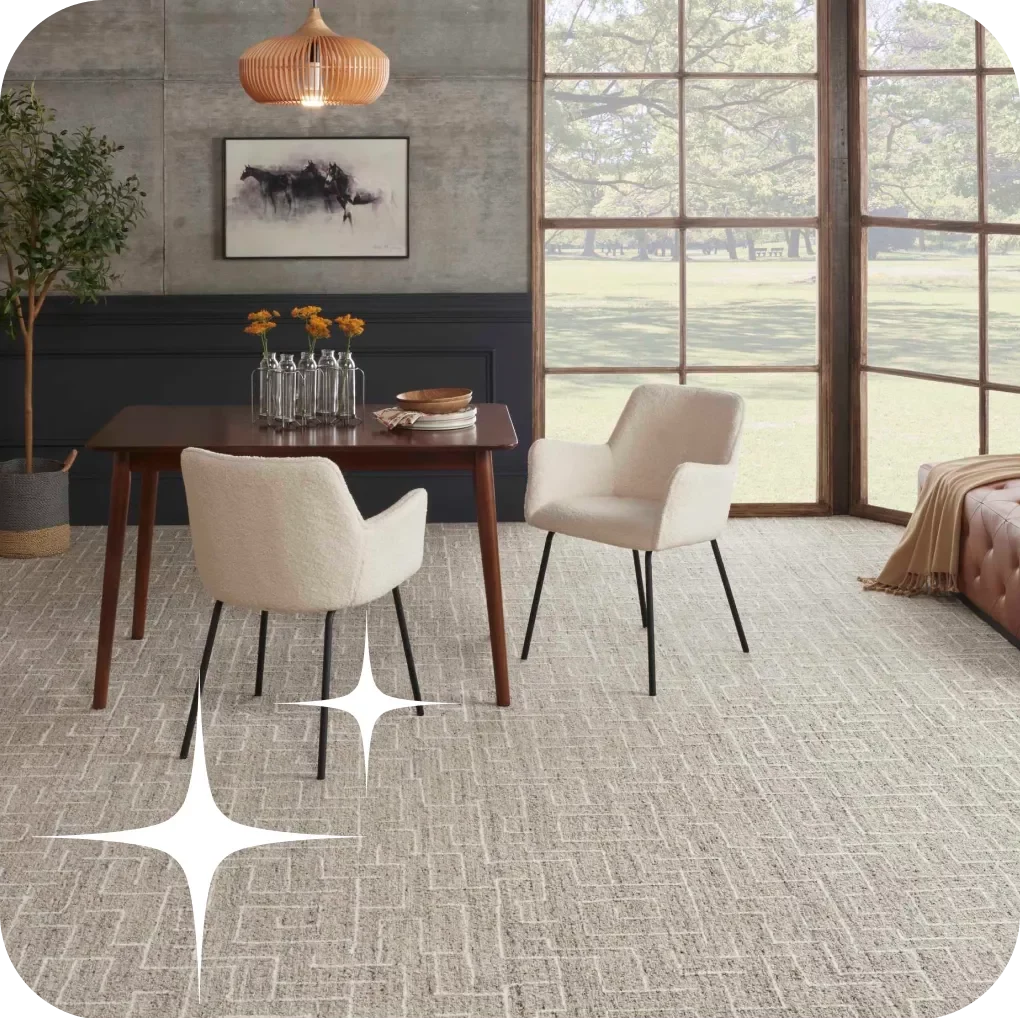 Carpet in sitting area | Lloyd's Carpets & Draperies